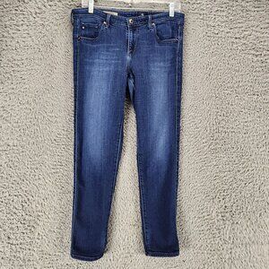 AG Adriano Goldschmied Jeans Womens 30 Petite Blue Stretch Denim Super Skinny